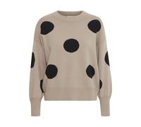 Polka dot jumper for women b.young Omme Beige L