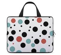 Polka Dot Laptop Sleeve Ultra-Thin, Lightweight & Waterproof 12inch Laptop Bags, Durable Neoprene Material, Portable Protective Computer Bag with Hand Strap