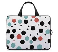 Polka Dot Laptop Sleeve Ultra-Thin, Lightweight & Waterproof 13inch Laptop Bags, Durable Neoprene Material, Portable Protective Computer Bag with Hand Strap