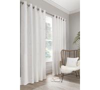 'Polka Dot' Lined 100% Cotton Pair of Eyelet Curtains Appletree White 229cm width x 229cm drop