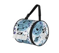 Polka Dot Music Note Print Cylindrical Tissue Holder Bag Upscale 600d Oxford Cloth Travel Tissue Holder,Foldable Portable Toilet Paper Holder.