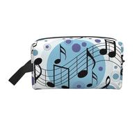 Polka Dot Music Note Print Travel Toiletry Bags Hanging Makeup Bag Large Capacity Versatile Organizer for Women Men
