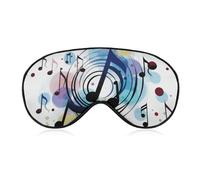 Polka Dot Music Note Sleep Mask Soft Comfortable Eye Mask with Adjustable Strap Eye Cover Eye Shade for Men Women Work Travel