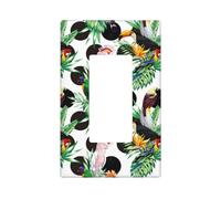 Polka Dot Parrot Toucan Leaf Wall Plate Covers, 1- Gang Wall Plates Standard Size 4.4" x 2.7", Decorative Light Switch Cover Plate Outlet Covers, Polycarbonate Thermoplastic