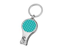 Polka Dot Pattern Neon Teal White Nail Clippers Toenail Clipper Cutters Professional Nail Trimmer Nail Cuticle Cutter for Women Men