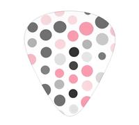 Polka Dot Pattern Print 12 Pieces Guitar Picks For Guitars And Ukulele, Unique Guitar Present