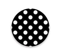 Polka Dot Pattern Round Coasters Table Heat Resistant Cup Coaster Cup Pad Ceramic Cork Mat for Drinks Home Kitchen Bar, Set of 4