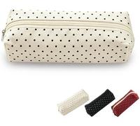 Polka Dot Pencil Case, Cute Aesthetic Pouch for School Supplies, Durable and Stylish Storage for Pencils and Pens, Ideal for Students and Artists