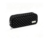 Polka Dot Pencil Case Cute Multi Compartments Zippered Pencil Cases Large Capacity Aesthetic Pen Bag with Reinforced Zippers for Girls Boys Adults School and Office Stationery Supplies