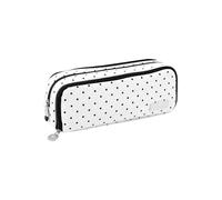 Polka Dot Pencil Case, Large Capacity Cute Stationery Organizer | Portable Pencil Case Polka Dot, Cute Stationery Organizer Bag School Supplies Holder Pouch for Girls