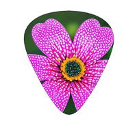 Polka Dot Pink Flower Exceptional Guitar Pick â€“ Single-Side Full-Print, Abs Material Plectrum â€“ Diverse Thickness For Varied Music Experience â€“ Ideal For Guitars And Ukuleles,Guitar Pick,