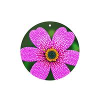Polka Dot Pink Flower Hanging Air Freshener Set, Round Lavender Fragrance Cards For Auto Interior, 10/24 Cards Pack
