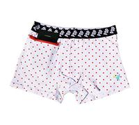 Polka Dot Polly Men's White Pickpocket Proof Travel Secret Stash Zip Up Pocket Underwear (M)