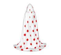 (Polka Dot) Print Hooded Cape For Teenagers Costume Party, Halloween Hooded Cape Soft and Elastic,M