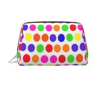 Polka Dot Print Small Makeup Bag, Cosmetic Pouch with Wide Zipper, Travel Makeup Organizer for Women