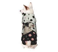 Polka Dot Printed Dog Hoodie Soft Dog Sweatshirt Cute Cat Dog Clothes for Small Dogs Kitten Puppy, XS