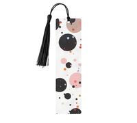 Polka dot Printed Metal Bookmarks M - Black Lightweight Aluminium Book Marker for Books, Journals & Gifts, Ideal Book Lovers, Holiday Decor & Crafts