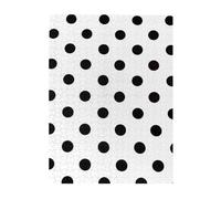 polka dot Printed Wooden Puzzle 500 Piece, Cute Puzzle Game in Plastic Box for Family Entertainment and Brain Training Gifts