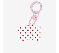 Polka Dot. Printing Acrylic Dog Bone Ornament,Dog Tags Personalized Pet Ornament, Key Chain Bone Shaped Id Tags