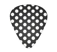 Polka Dot Prints Guitar Plectrums 12 Pieces Set - Comfortable In The Hand With Smooth Edges Three Thicknesses To Match