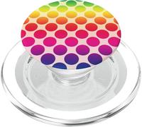 Polka Dot Rainbow and White PopSockets PopGrip for MagSafe