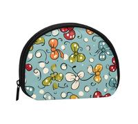 Polka Dot Ribbon Printed Portable Full-Width Printed Coin Purse is Convenient for Daily Use