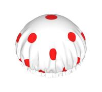 Polka Dot. Shower Cap For Women, Reusable Shower Cap, Waterproof Bath Cap For Women Long Hair