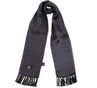 Polka Dot Silk Scarf - Black and White One Size