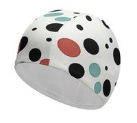 Polka Dot Swim Cap for Adult, Elastic Fabric Swimming Cap, Comfortable Bathing Cap for Long & Short Hair