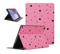 Polka Dot Tablet Case for iPad 9th/8th/7th Gen 2021/2020/2019 10.2" | Aesthetic Pink Polka Dots Pattern Cute for Girls Boys Flip PU Leather Stand Funda Adjustable Protective Cases