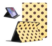Polka Dot Tablet Case for iPad Air 2019 10.5" | Cute Polka Dots Brown Pattern Adjustable Protective Cases Flip PU Fashion Leather Stand Funda for Girls Boys