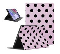 Polka Dot Tablet Case for Samsung Galaxy Tab A T515/T510 2019 10.1" | Polka Dots Light Purple Pattern Flip PU Fashion Leather Stand Funda Adjustable Protective Cases for Boys Girls