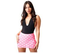 Polka Dot Tight Skirts Womens Bodycon Micro Mini Skirts Size 6-24 Divas (Pink Polka, (14-16))