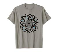Polka Dot Vortex Illusion: Hypnotic Blue & Black Dot Art T-Shirt