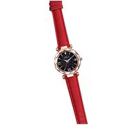 Polka Dot Watch, Frosted Unisex Watch, Stars, Scales Belt with Roman Lace, Women's Watch Maps Wrist Watch, red, standard size
