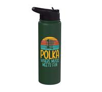 Polka Dot Where Music Meets Fun Polka Stainless Steel Insulated Water Bottle