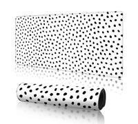 Polka Dot White Large Desk Mat Desk Pad,Extended Large Mouse Pad Cute Mouse Pads For Desk Accessories,31.5 x 11.8Inch Long Computer Keyboard MousePad Mouse Mat with 3mm Non-Slip Base and Stitched Edge
