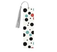 Polka Dot Wood Bookmark for Book Lovers Birthday Teachers Gift, Handmade Craft Book Marks Ornaments with Tassel Exquisite Reading Page Markers for Men Women