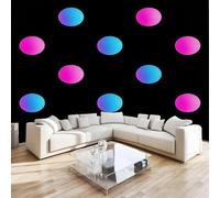 Polka Dots Blue Wall Mural 3D Effect Circle Art Non-Woven Self-Adhesive Wallpaper Living Room Bedroom Home Decor TV Background Large Art Wall Painting 300x230 cm