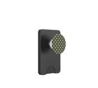 Polka Dots Dark Olive Green And White, Women Girls Polka-Dot PopSockets PopWallet for MagSafe