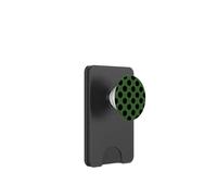 Polka Dots Dark Olive Green Black For Women Girls Polka-Dot PopSockets PopWallet for MagSafe
