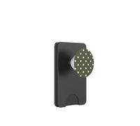 Polka Dots Dark Olive Green White, Women Girls Polka-Dot PopSockets PopWallet for MagSafe
