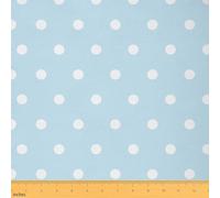Polka Dots Fabric by The Yard,Geometric Print Indoor Outdoor Fabric,Modern Dot Pattern Soft Flannel Polyester No Stretch Fabrics Kids Girls Sewing Lovers,Light Blue White 2 Yards 72"x59"