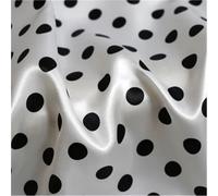 Polka Dots Fabric Satin Charmeuse Soft Lining Scarf DIY Tissu, Multicolor, Multiple Sizes(Color2,5Meters X 1.48Meter)