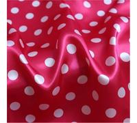 Polka Dots Fabric Satin Charmeuse Soft Lining Scarf DIY Tissu, Multicolor, Multiple Sizes(Color6,5Meters X 1.48Meter)