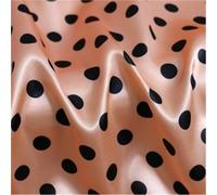 Polka Dots Fabric Satin Charmeuse Soft Lining Scarf DIY Tissu, Multicolor, Multiple Sizes(Color9,5Meters X 1.48Meter)