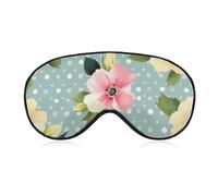 Polka Dots Flowers Eye Mask, Side Sleeping Mask Light Blindfold Sleeping Mask Nose Pad and Elastic Band for Children Women and Men