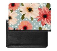 Polka Dots Flowers Passport Cover Protector Rfid Blocking Passport Holder Id Card Holder Secure Travel Wallet Organizer for Passport Tickets Credit Cards, style, One Size