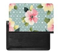 Polka Dots Flowers Passport Cover Protector Rfid Blocking Passport Holder Id Card Holder Secure Travel Wallet Organizer for Passport Tickets Credit Cards, style, One Size