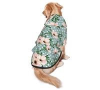 Polka Dots Flowers Print Soft Dog Hoodie For Medium To Large Dogs, Warm And Breathable Winter Pet Sweatshirt, Easy To Wear Jumper For Cold Weather